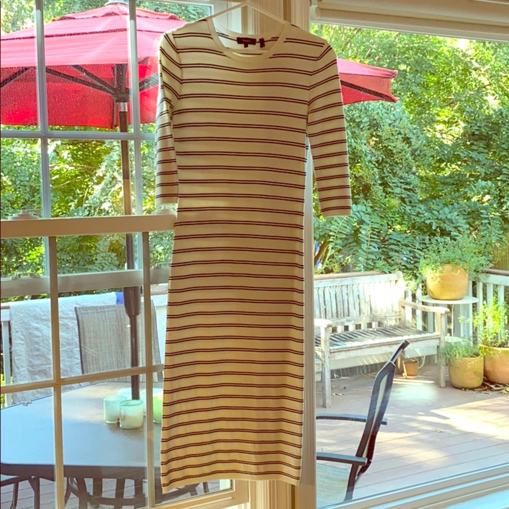 Theory Midi Dress - Striped, S